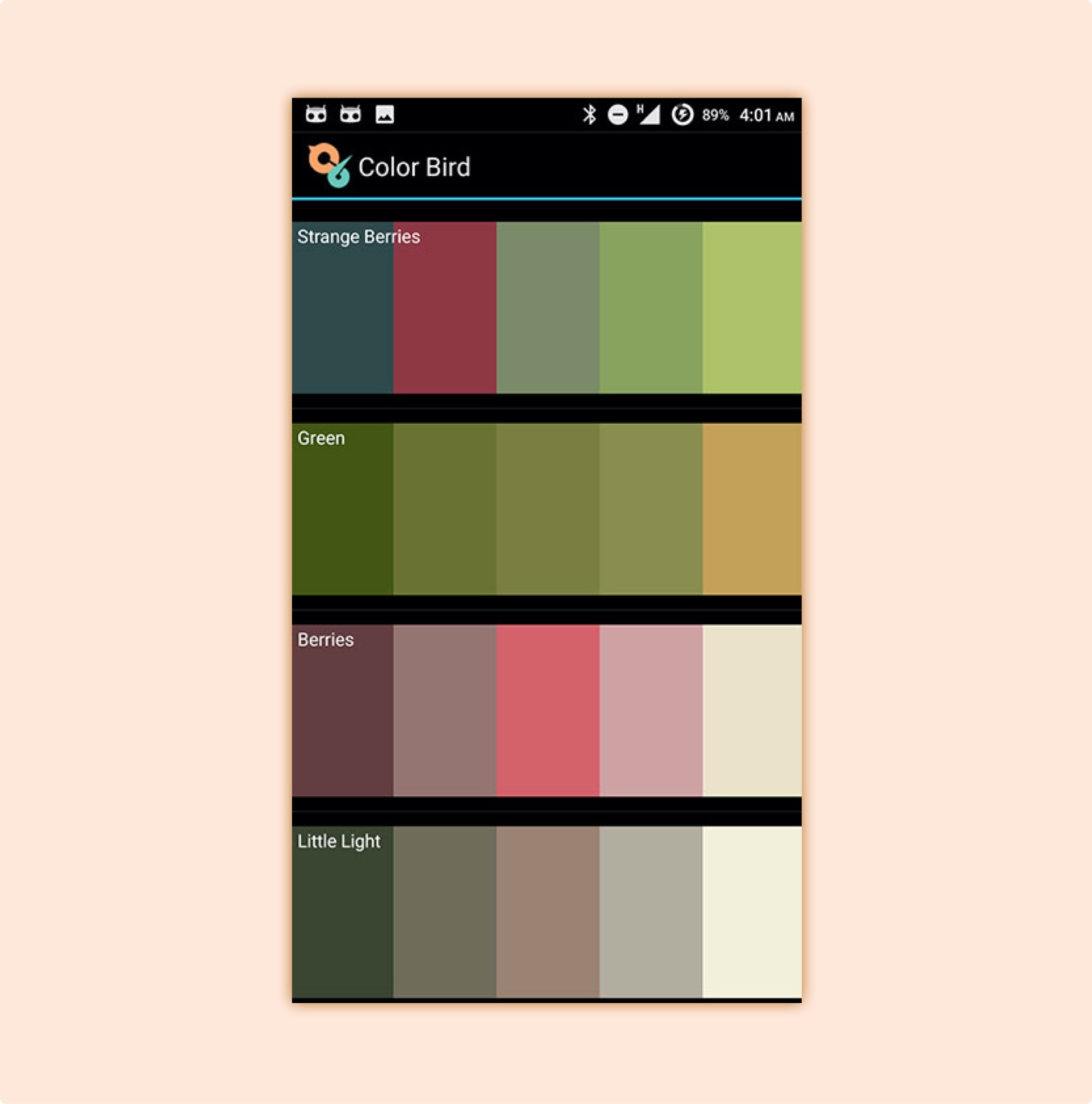 Extracting color palettes