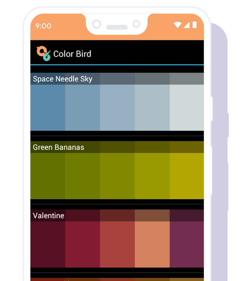 Extracting color palettes