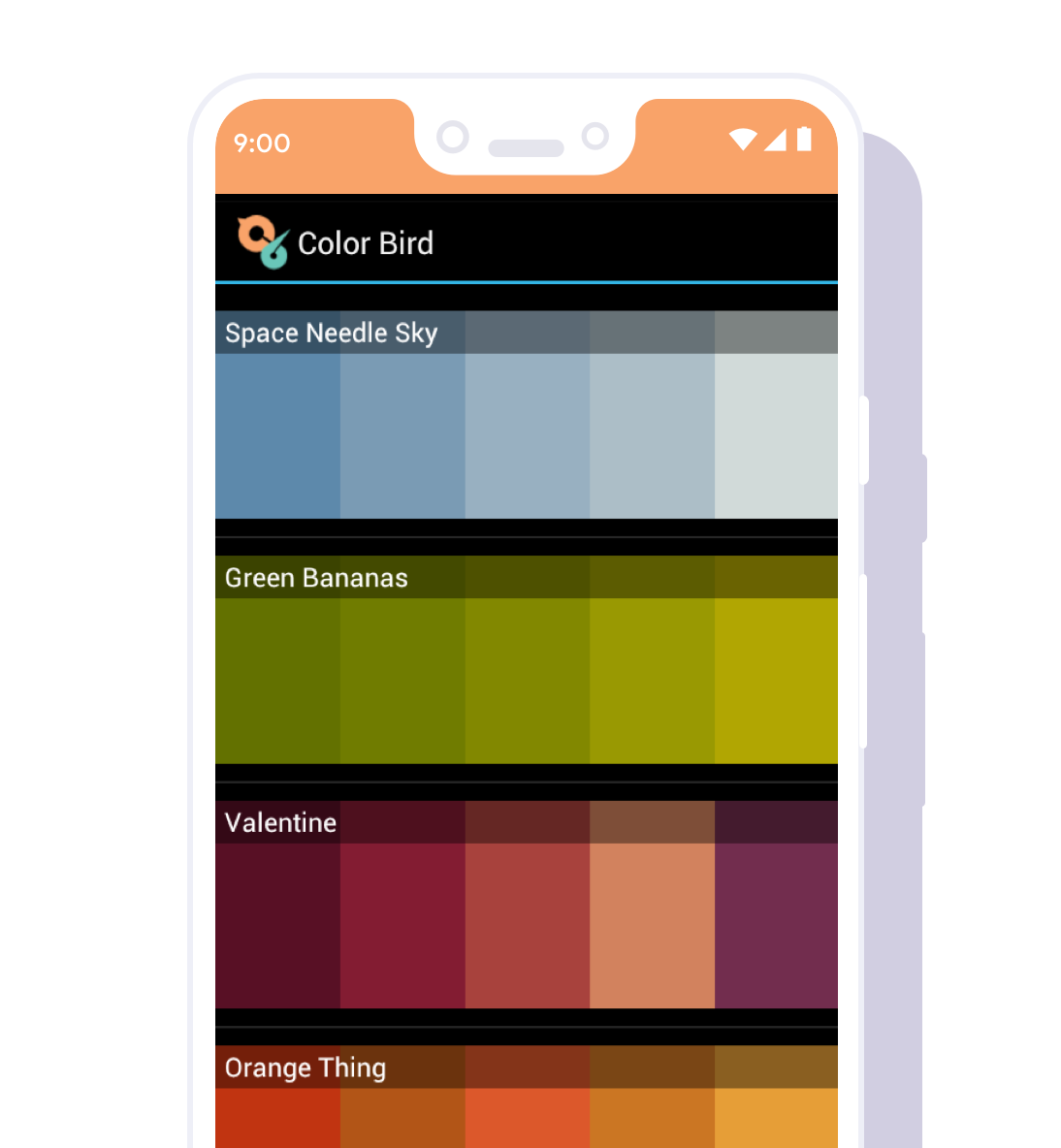 Extracting color palettes